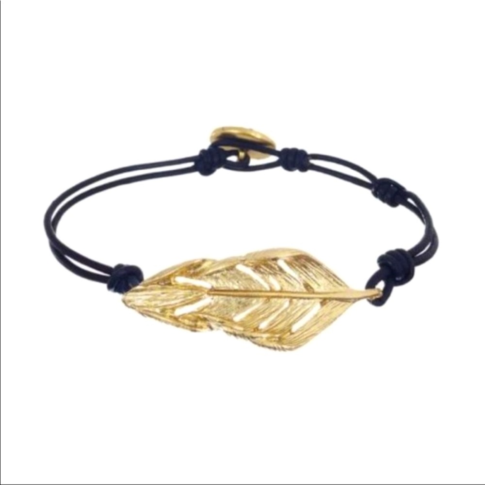 Chloe + Isabel Sculpted Feather Leather Bracelet